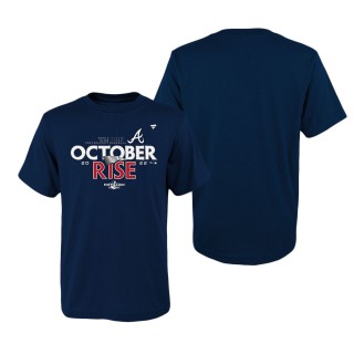 Youth Atlanta Braves Fanatics Branded Navy 2022 Postseason Locker Room T-Shirt