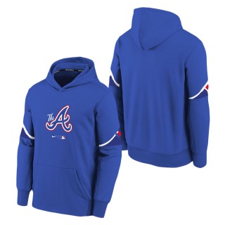 Youth Atlanta Braves Royal 2023 City Connect Performance Pullover Hoodie